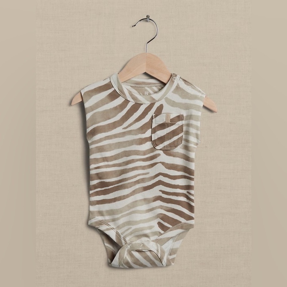Banana Republic baby ESSENTIAL SUPIMA® BODYSUIT FOR BABY in Zebra 3-6 months